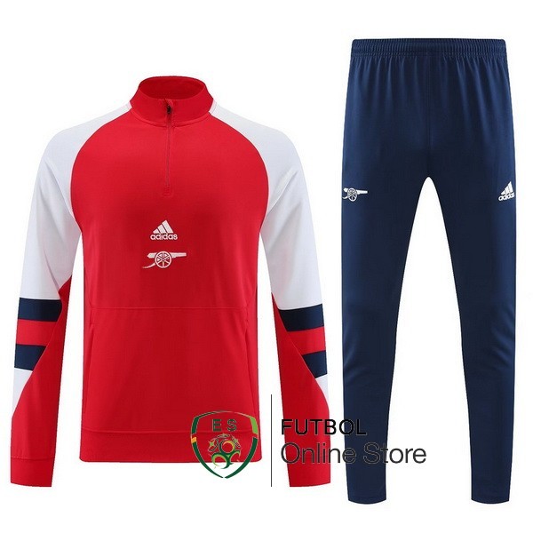 Conjunto Completo Sudadera Entrenamiento Arsenal 2023 2024 Rojo Blanco Azul