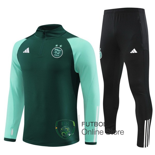 Camiseta Argelia Chandal Ninos 2023 Verde Negro