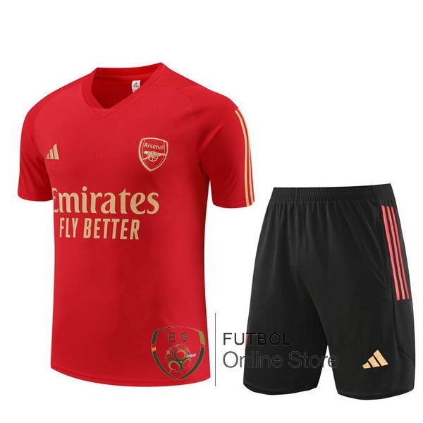 Entrenamiento Arsenal Conjunto Completo Rojo Negro 23/2024