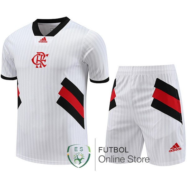 Entrenamiento Flamengo Conjunto Completo Blanco Negro 23/2024