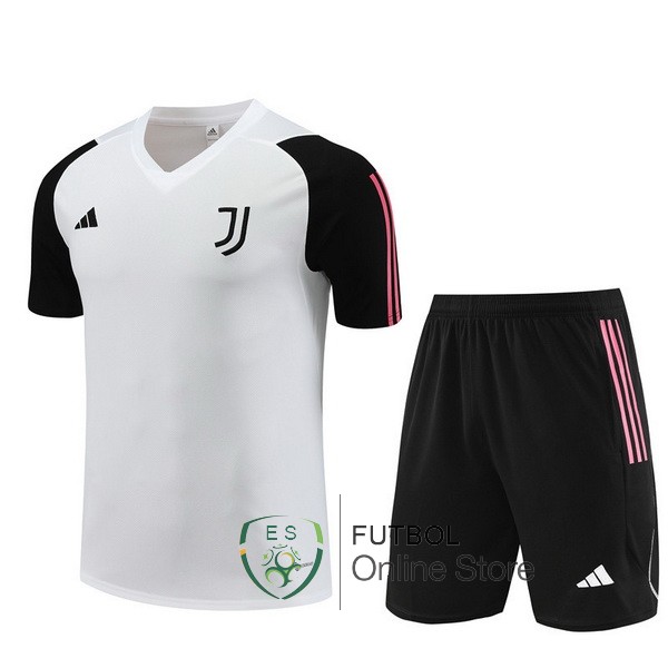 Entrenamiento Conjunto Completo Ninos Juventus 23/2024 Blanco Negro Rosa