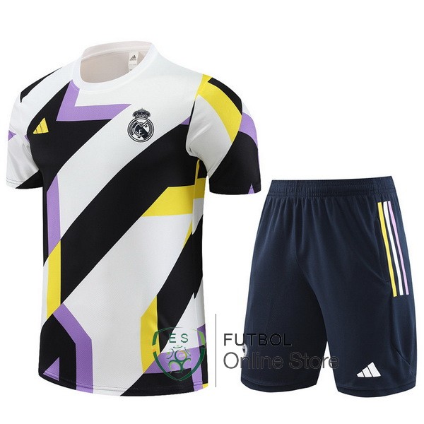 Entrenamiento Real Madrid Conjunto Completo Blanco Purpura Azul 23/2024