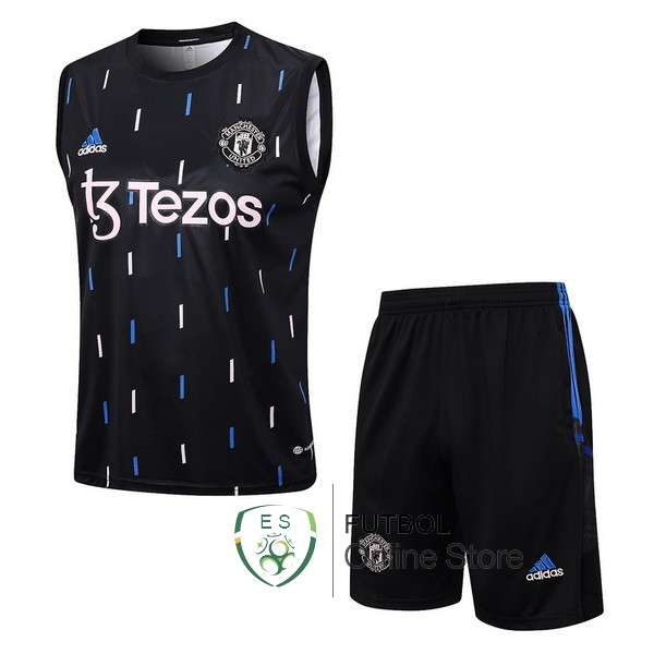 Entrenamiento Manchester United Sin Mangas Conjunto Completo I Negro 23/2024