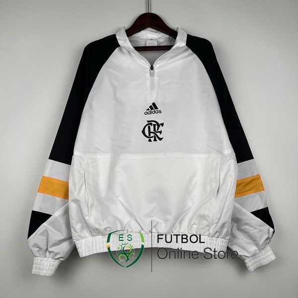 Rompevientos Flamengo 2023 2024 Blanco Negro Amarillo