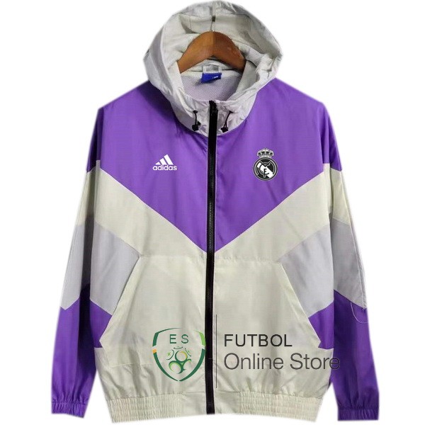 Rompevientos Real Madrid 2023 2024 Purpura Amarillo Blanco