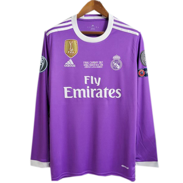 Retro Camiseta Real Madrid 2016-2017 Manga Larga Segunda II
