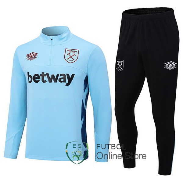 Camiseta West Ham United Chandal Ninos 23/2024 Azul Negro