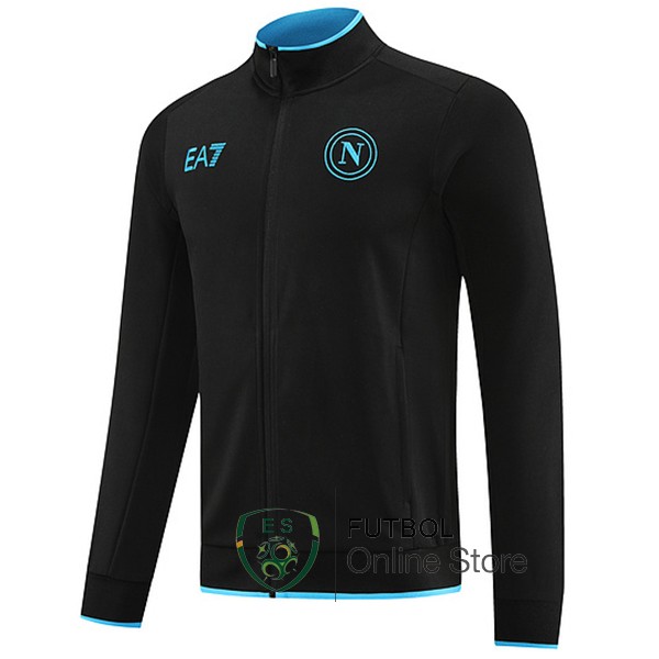 Ropa Deportiva Con Cremallera Larga Napoli 2023 2024 Negro