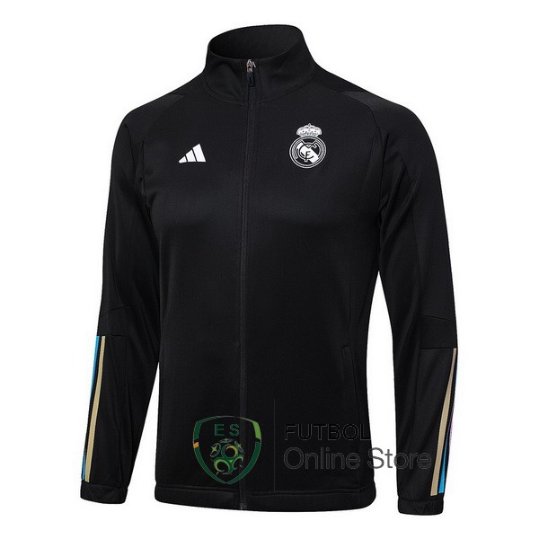 Ropa Deportiva Con Cremallera Larga Real Madrid 2023 2024 Negro