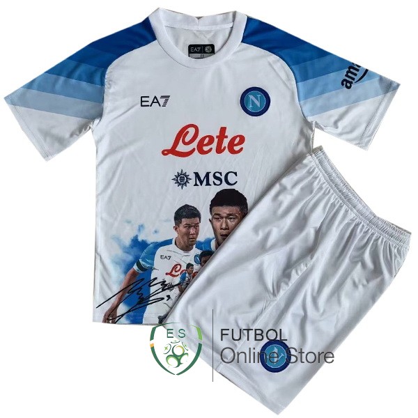 Especial Camiseta Napoli Conjunto Completo Hombre 22/2023 Blanco Azul