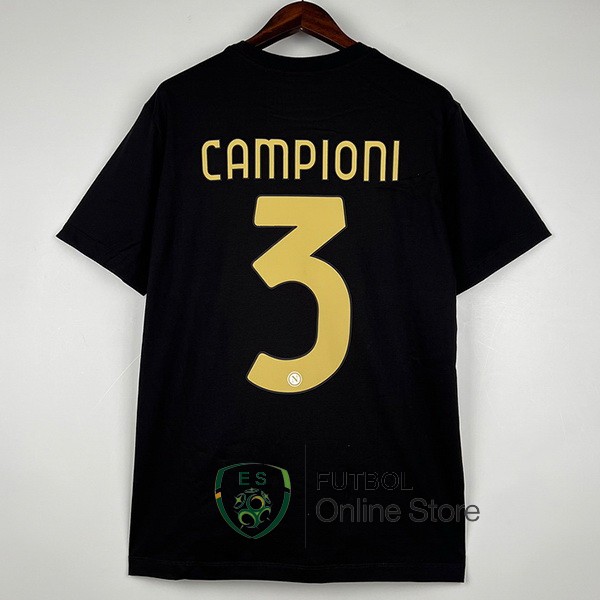 NO.3 Campioni Especial Camiseta Napoli 23/2024 Negro