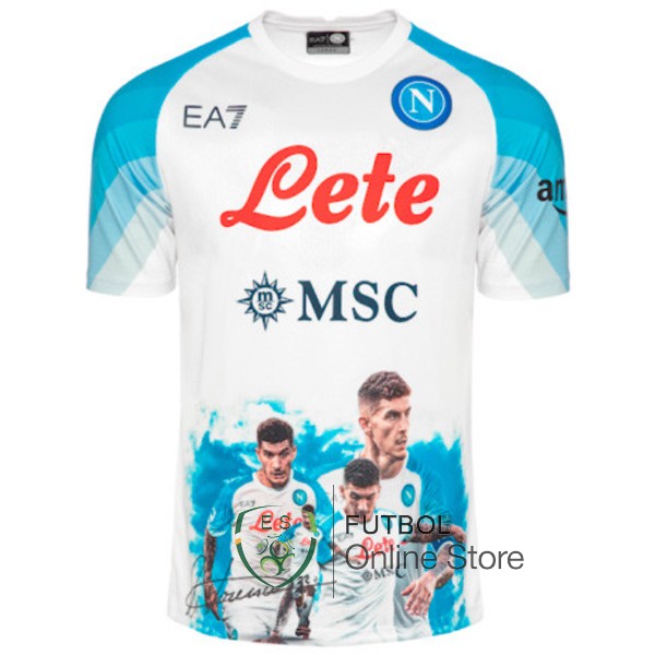 Tailandia Especial Camiseta Napoli 23/2024 Azul I Blanco