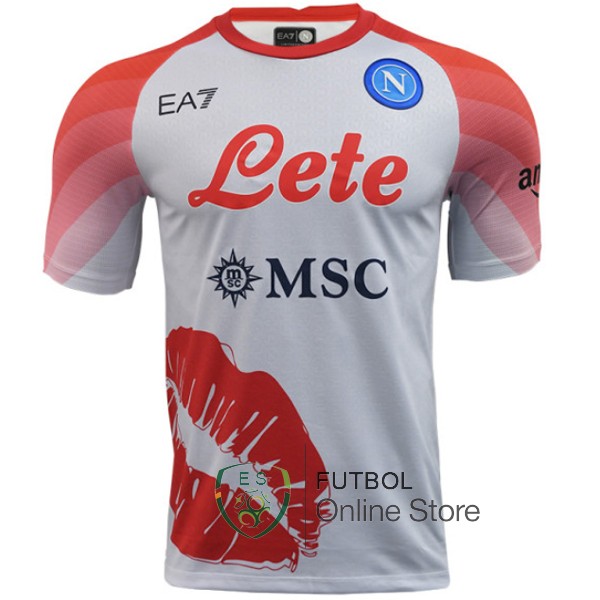 Tailandia Especial Jugadores Camiseta Napoli 22/2023 Blanco Rojo