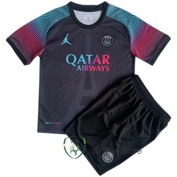 Camiseta Paris Saint Germain Conjunto Completo Hombre 23/2024 Especial Purpura Negro