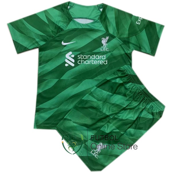 Camiseta Liverpool Conjunto Completo Hombre 23/2024 Portero Verde