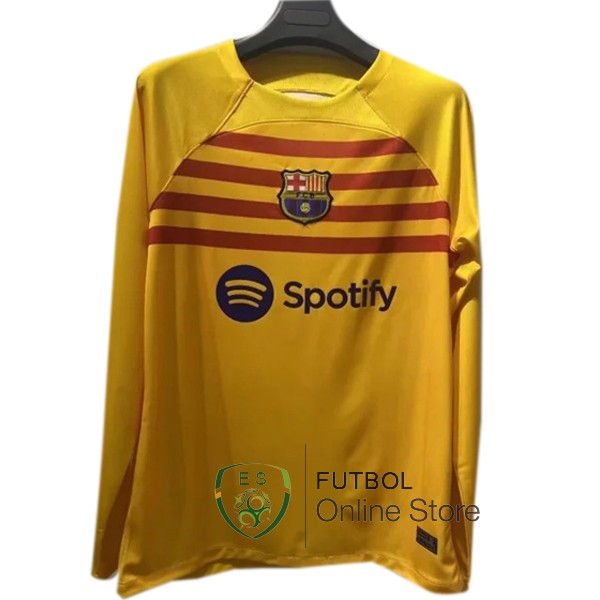Tailandia Jugadores Camiseta Manga Larga Barcelona 22/2023 Cuarta