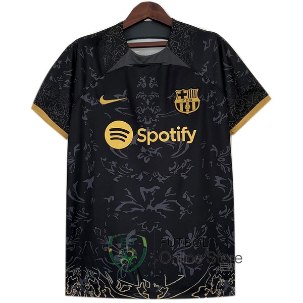 Tailandia Camiseta Barcelona 23/2024 Especial Negro Amarillo