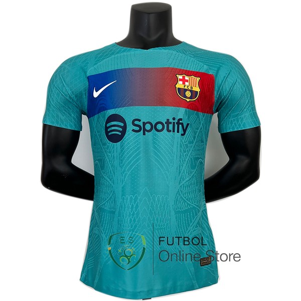 Tailandia Jugadores Camiseta Barcelona 23/2024 Especial Azul Verde