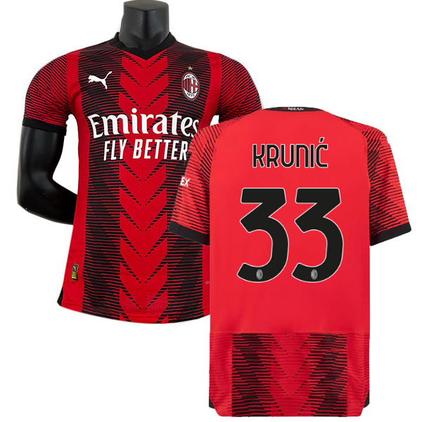 NO.33 Krunić Tailandia Camiseta AC Milan 23/2024 Prima Jugadores