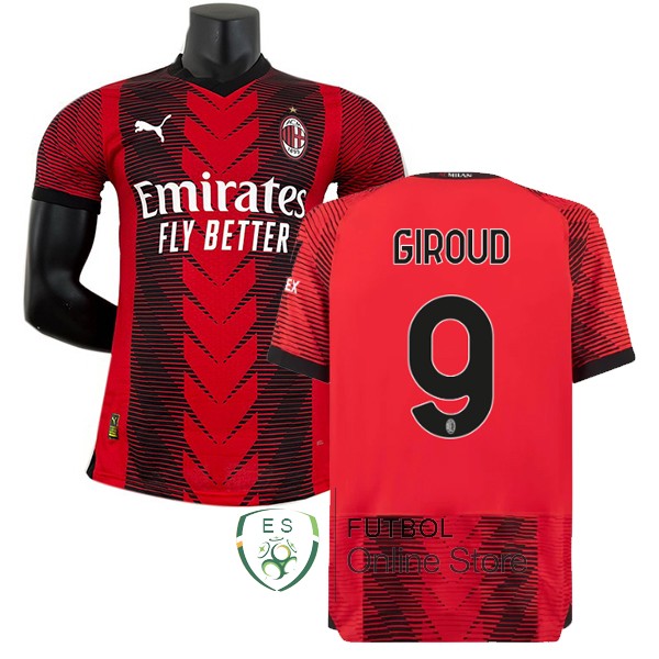 NO.9 Giroud Tailandia Camiseta AC Milan 23/2024 Prima Jugadores