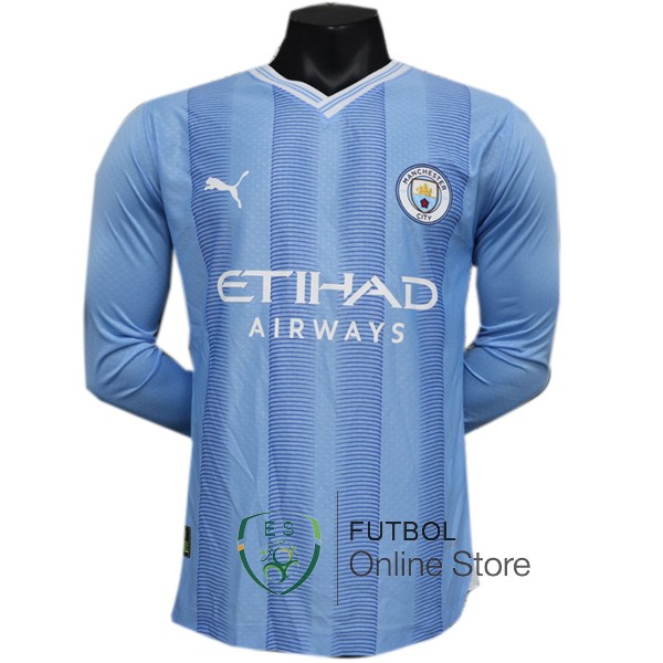 Tailandia Jugadores Camiseta Manchester city 23/2024 Manga Larga Primera