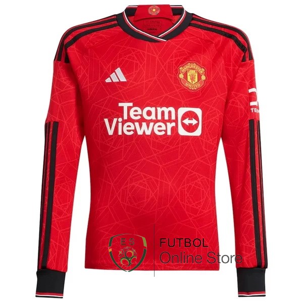 Tailandia Camiseta Manchester United 23/2024 Manga Larga Primera