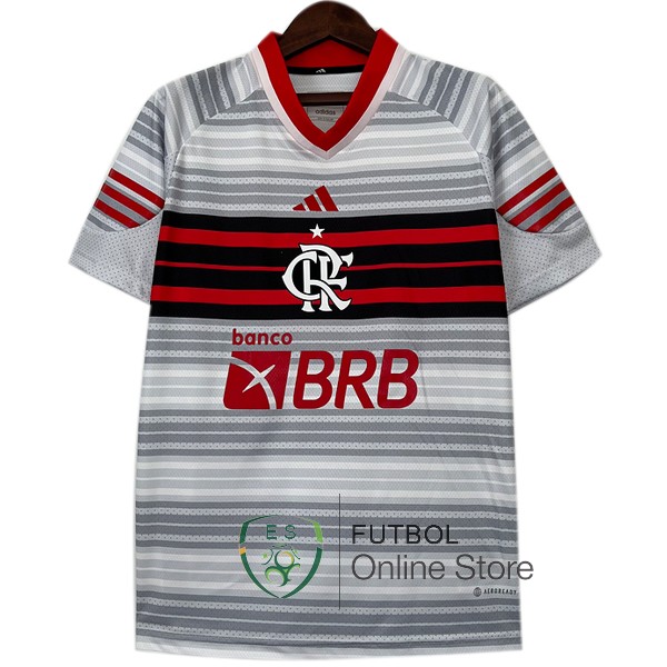 Tailandia Camiseta Flamengo 23/2024 Especial Gris Blanco