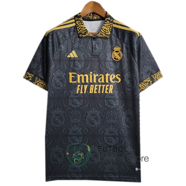 Tailandia Camiseta Real Madrid 23/2024 Especial Negro Amarillo