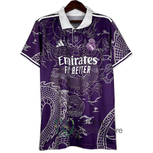 Tailandia Camiseta Real Madrid 23/2024 Especial Purpura Blanco