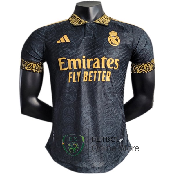 Tailandia Jugadores Camiseta Real Madrid 23/2024 Especial Negro Amarillo