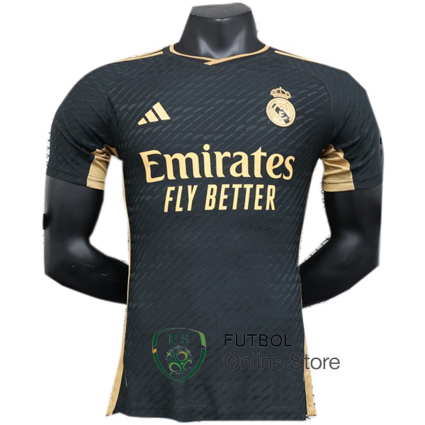 Tailandia Jugadores Camiseta Real Madrid 23/2024 Especial Negro II Amarillo