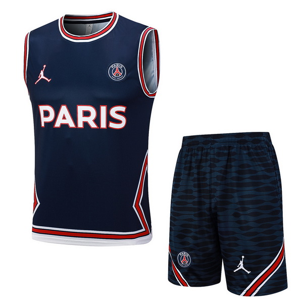 Entrenamiento Paris Saint Germain Sin Mangas Conjunto Completo Azul Marino Rojo 23/2024