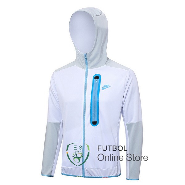 2023 Blanco Gris Azul Chaqueta Con Capucha Nike