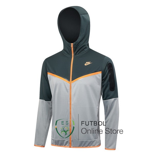 2023 Verde Gris Chaqueta Con Capucha Nike