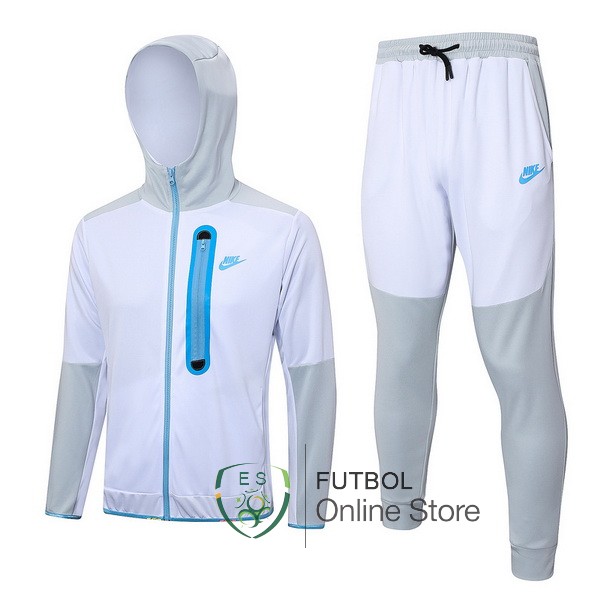 2023 Blanco Gris Azul Chaqueta Ensemble Complet Nike