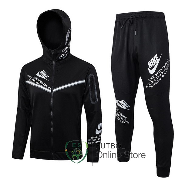 2023 Negro Blanco Chaqueta Ensemble Complet Nike