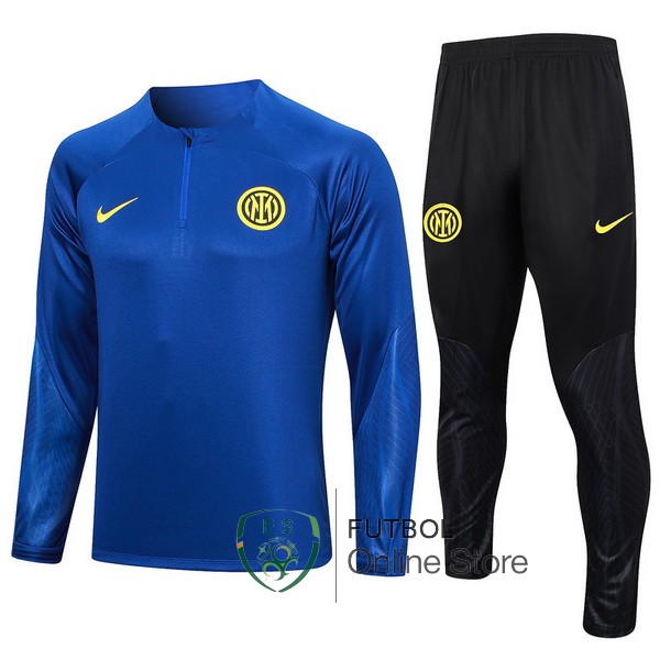 2023/24 Azul Amarillo Negro Chaqueta Ensemble Complet Inter Milan