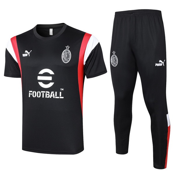 Entrenamiento AC Milan Conjunto Completo Negro Rojo Blanco 23/2024