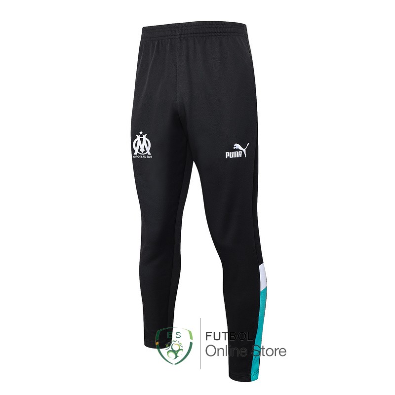 2023/24 Pantalones Negro Blanco Azul Deportivos Marsella