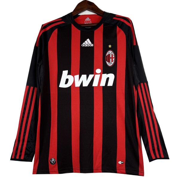 Retro Camiseta AC Milan Manga Larga 2008-2009 Primera
