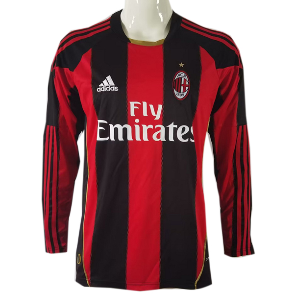 Retro Camiseta AC Milan Manga Larga 2010-2011 Primera