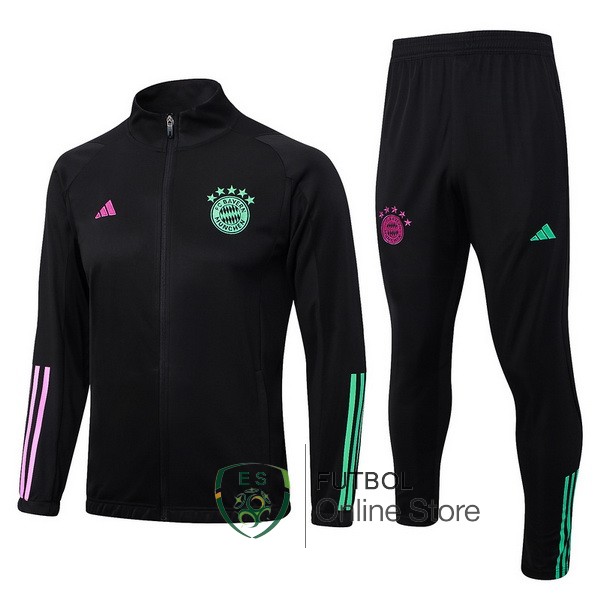 2023/24 Negro Purpura Chaqueta Ensemble Complet Bayern Munich