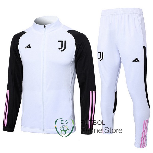 2023/24 Blanco Negro Chaqueta Ensemble Complet Juventus