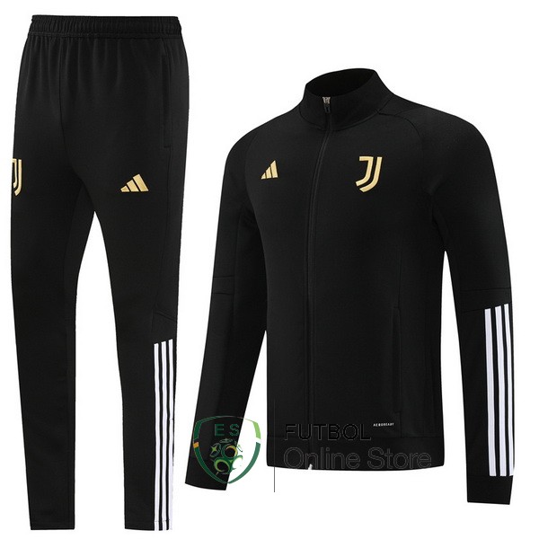 2023/24 Negro Blanco Chaqueta Ensemble Complet Juventus