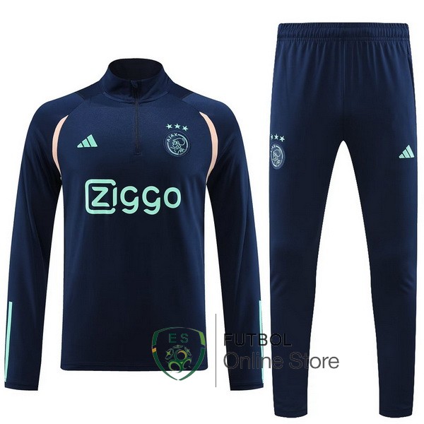 2023/24 Azul Marino II Rosa Chaqueta Ensemble Complet Ajax