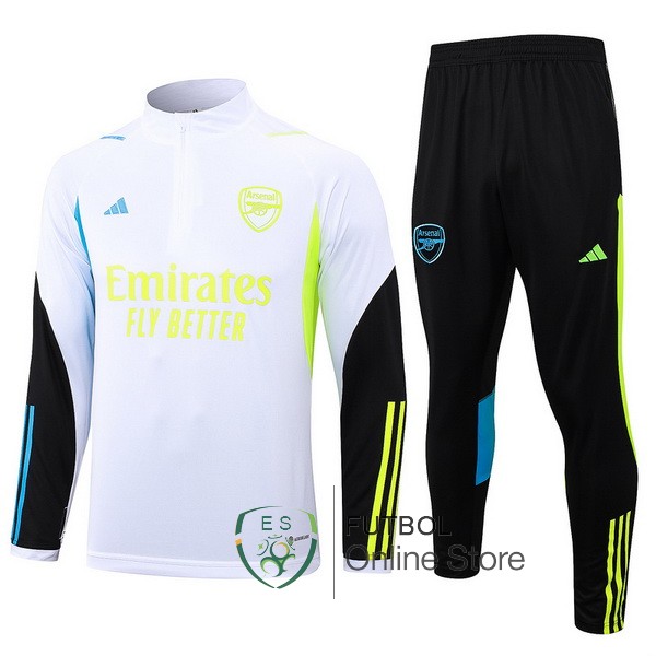 2023/24 Blanco Negro Chaqueta Ensemble Complet Arsenal