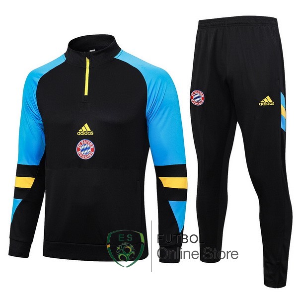 2023/24 Negro Azul Amarillo Chaqueta Ensemble Complet Bayern Munich