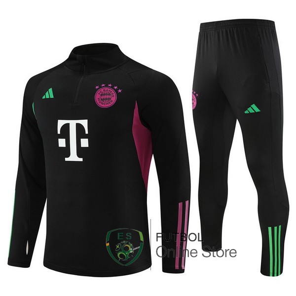 2023/24 Negro Purpura Blanco Chaqueta Ensemble Complet Bayern Munich