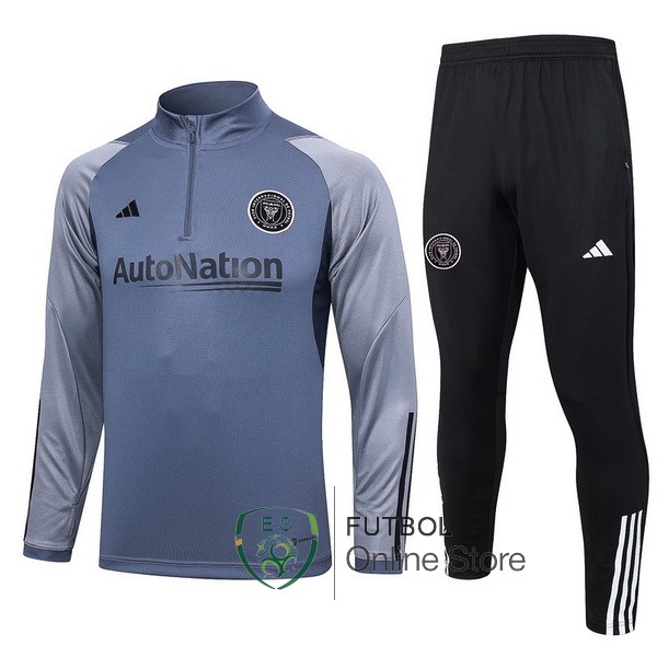 2023/24 Negro Gris Chaqueta Ensemble Complet Inter Miami