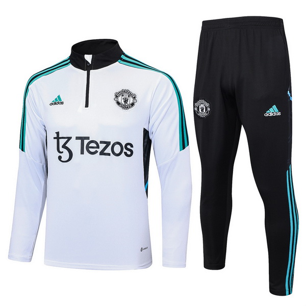 Camiseta Manchester united Chandal Ninos 23/2024 Blanco Verde Negro